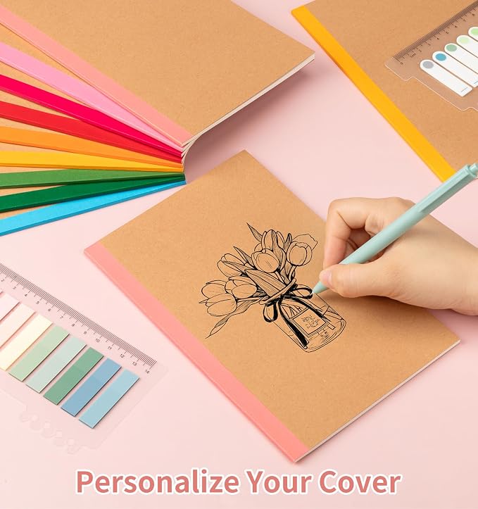 30 Pack Lined Notebook Journals Bulk, A5 College Ruled Composition Notebook - Image 5