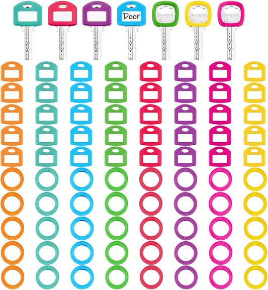 Blulu 80 Pcs Key Labels Key Color Covers Caps Tags Covers Set Plastic Keys by Blulu