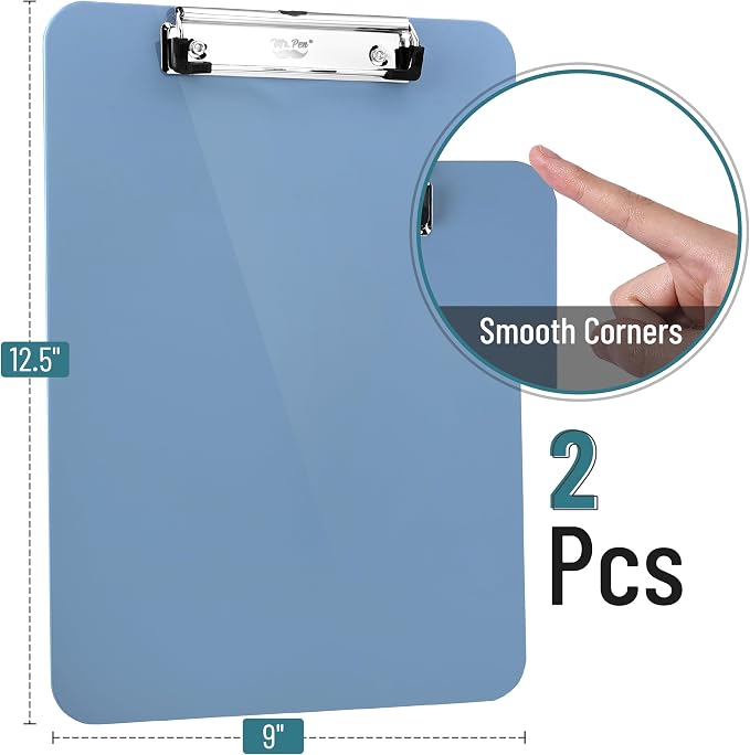 Mr. Pen- Plastic Clipboard, 12.5" x 9", 2 Pack - Image 2