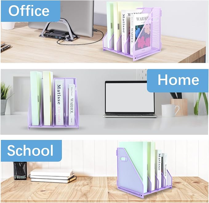 Desk Organizers, Metal Magazine File Holder - Image 7