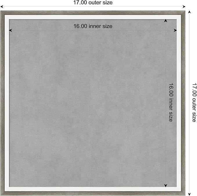Amanti Art Silver Framed Magnetic Board 17x17 Small Vision Board - Image 4