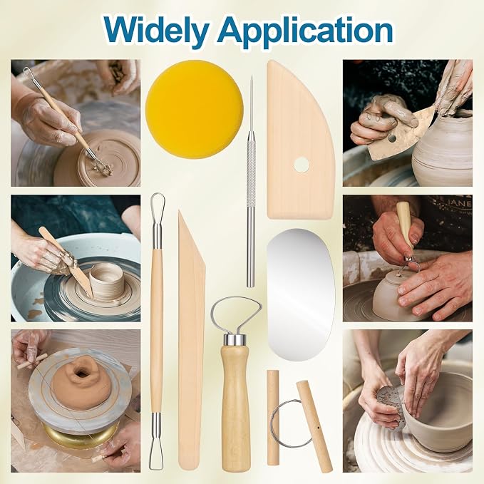Amrules Clay Tools Kit, Practical Polymer Sculpting Tool Kit, Air Dry Clay Tool - Image 7