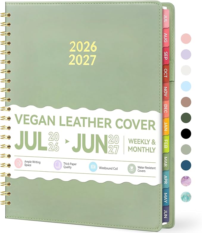 Forvencer Planner 2026-2027, Academic Planner Weekly & Monthly, Vegan Leather by Forvencer