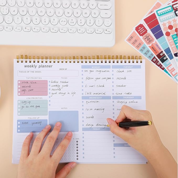 Weekly To Do List Notepad, 8.5''x11'' Weekly Desk Planner - Image 6