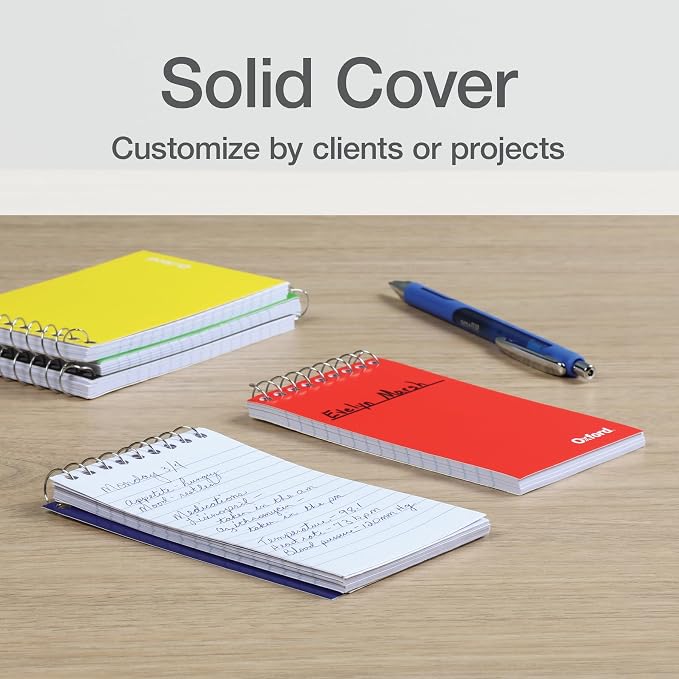 Oxford Spiral Memo Pads, Top Wire Bound, 3 x 5 Inch Pocket Notepad, College - Image 5
