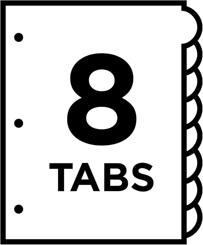 Avery Insertable Style Edge Plastic Dividers - Image 9