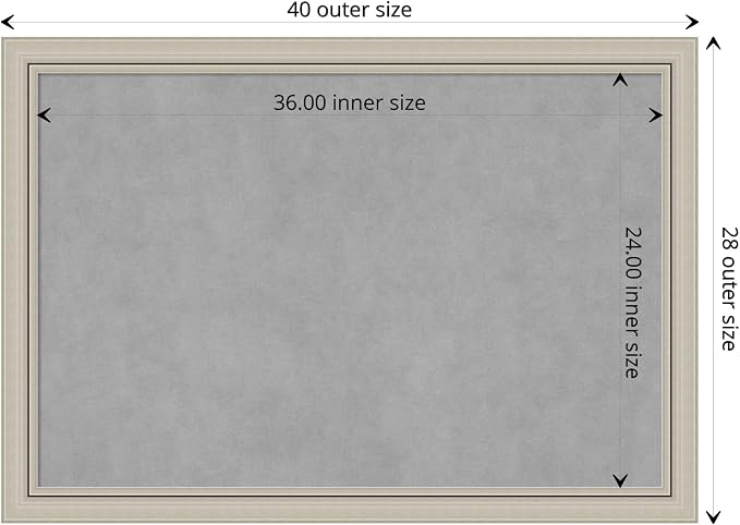 Amanti Art Silver Framed Magnetic Board 28x40 Large Vision Board - Image 4