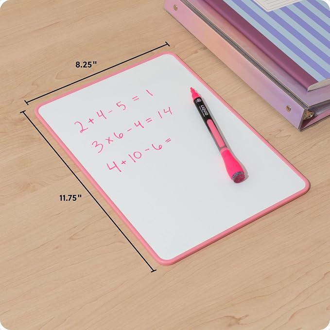 U Brands Double-Sided Lap Board, 8.25 x 11.75, Dry Erase and Chalkboard Surfaces - Image 2