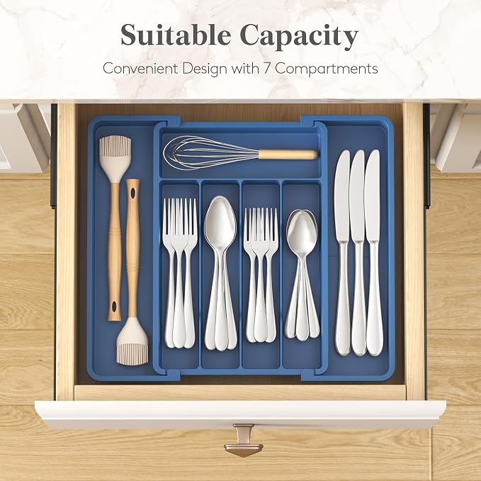 Lifewit Silverware Drawer Organizer, Expandable Utensil Tray - Image 3