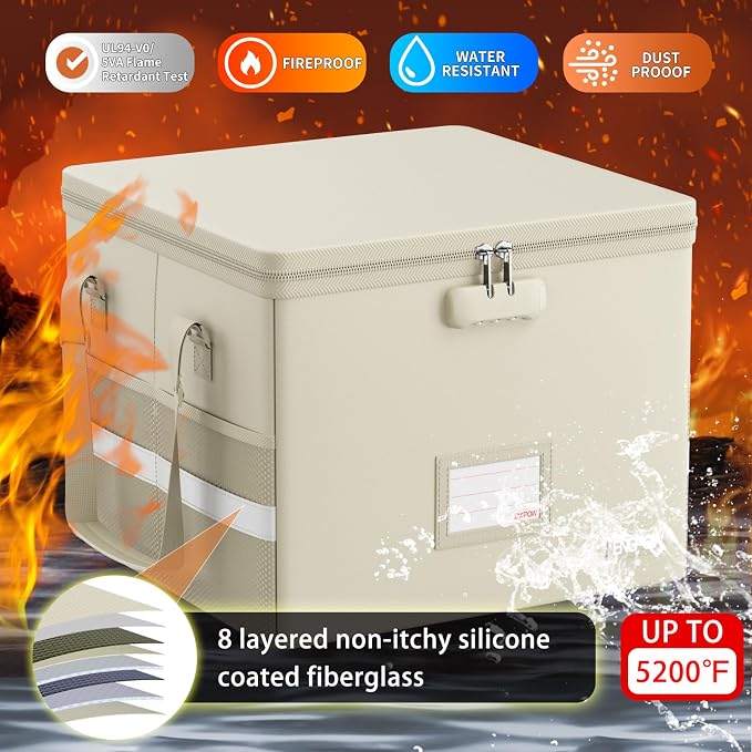 ENGPOW 5200°F File Box Fireproof Document Box - Image 3
