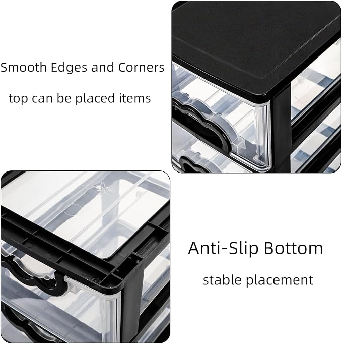 Cididu Desktop Organizer with 4 Drawers, Small Desk Organizer Storage Box - Image 5