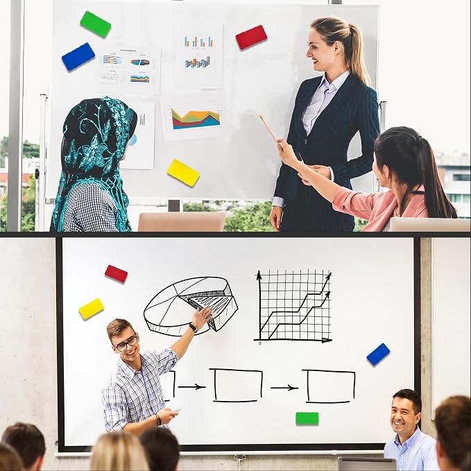 Magnetic Dry Erase Erasers, 8 Pack Whiteboard Erasers, Dry Erase Board Eraser - Image 6