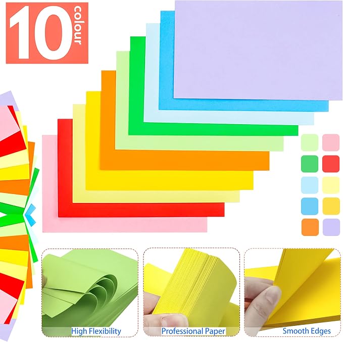 600Pcs Blank Colored Index Cards 3x5 Inch Flash Cards, Blank Note Card - Image 3
