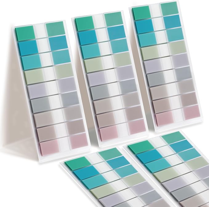 Golcellia Sticky Notes Tabs 900 Pieces Transparent Sticky Tabs, 0.47 Inch Index by Golcellia