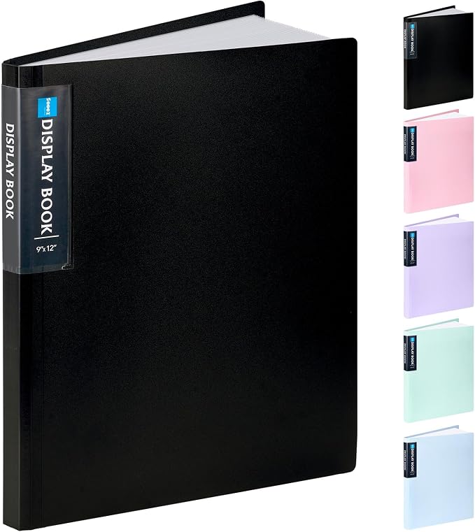Sooez Art Portfolio 9"x12", 40 Pockets Large Display Folder by Sooez