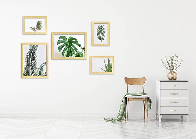 ELSKER&HOME 4x6 Picture Frame Gold Set of 6 Glass | Multi Photo Frames Collage - Image 3