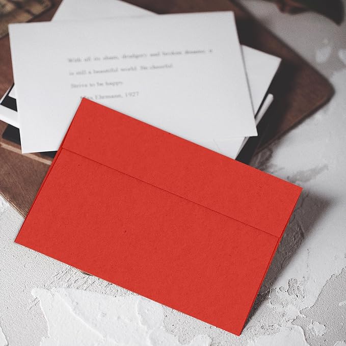 Red 5x7 Envelopes 100 Pack, Goefun A7 Self Seal Printable Invitation Envelopes - Image 3