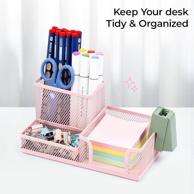 M&G Mesh Pen Holder Desk Organizers Pencil Holder - Image 7