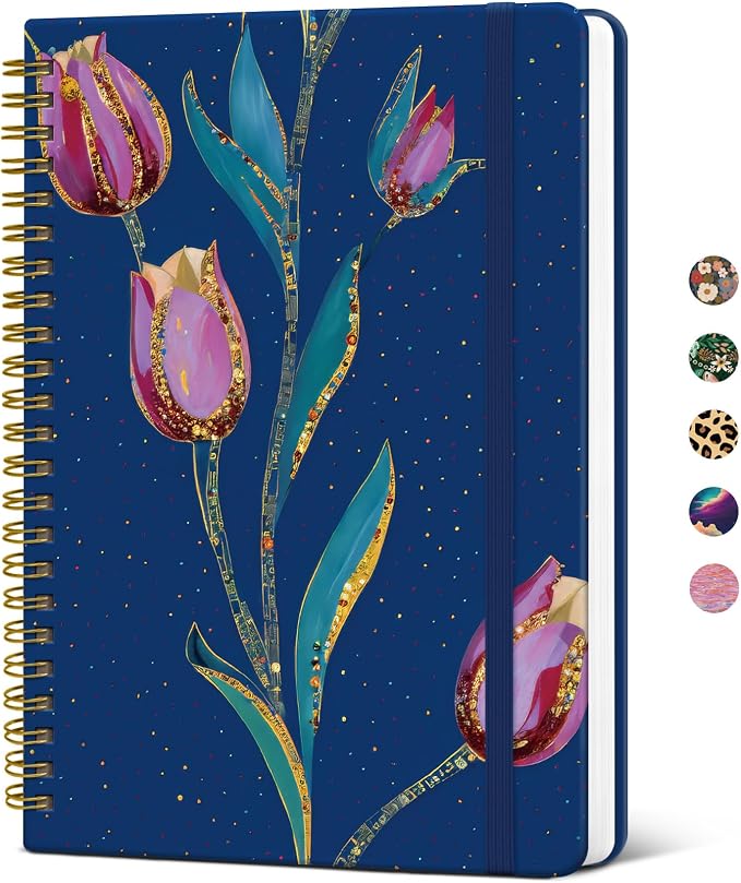 Taja Lined Spiral Journal Notebook by Taja