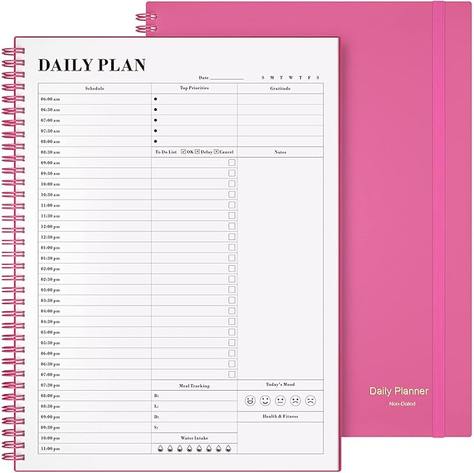 Planner Undated, Asten Daily Planner Agenda by AstenInc
