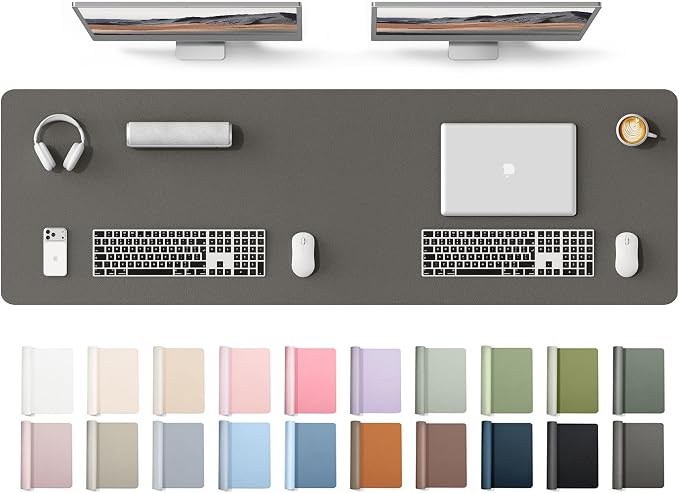 YSAGi Leather Desk Protector, Office Mat, Large Mouse Mat, Non-Slip PU Leather by YSAGi