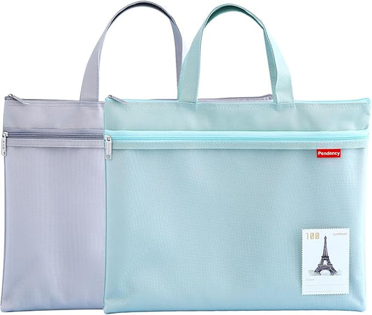 Pendancy Mesh Zipper Pouch 11x13.7 in, A4 Size Foldable Document Storage by Pendancy