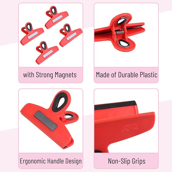 Mr. Pen- Magnetic Bag Clips, 4 Pack, Durable Plastic - Image 4