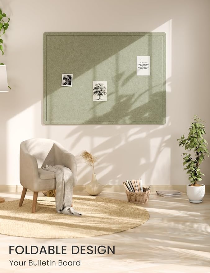 Fluxynara Large Bulletin Board, 47.2" x 35.4" Cork Board Alternative - Image 6