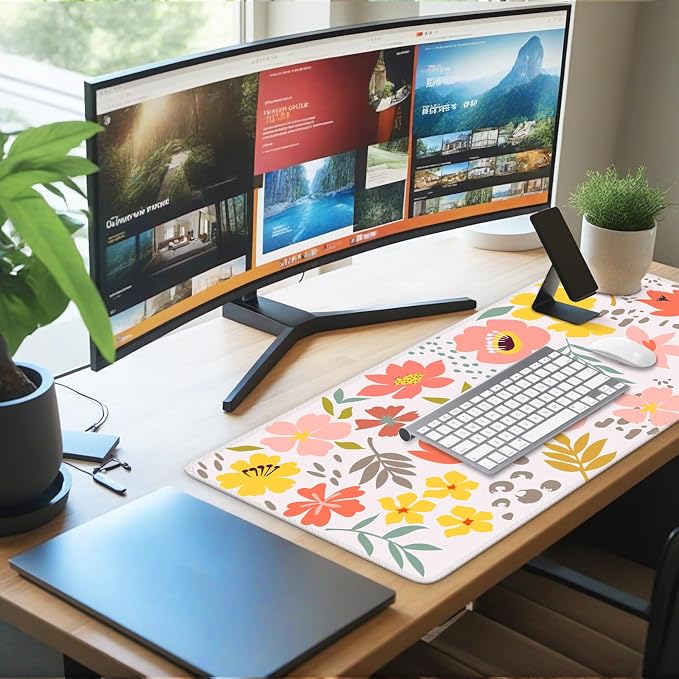 iCasso Desk Matt for Desktop, Cute Desk Pad Mat, XXL Large Mouse Pad, Anti-Slip - Image 7
