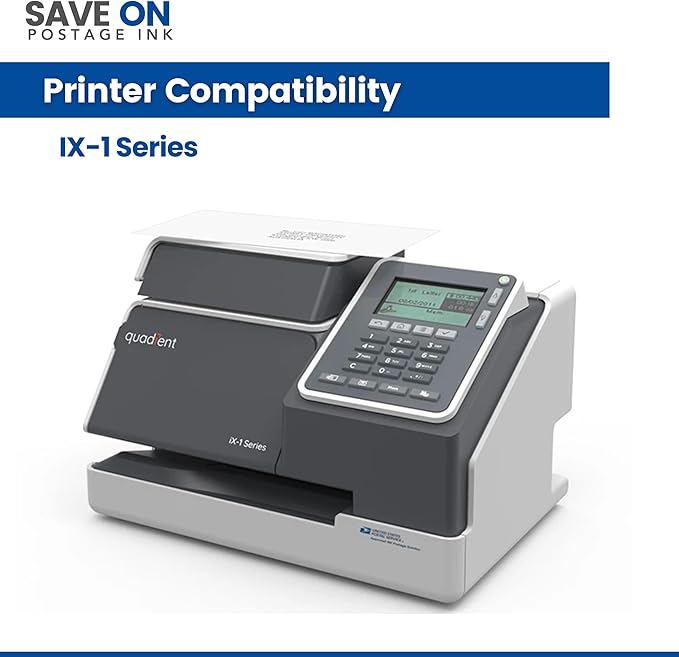 Save On Postage Ink IXINK1 Compatible Quadient Std Ink Cartridge for iX-1 Series, 2 Pack-DeskLoop Office