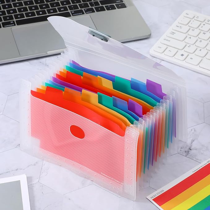 2PCS 13 Pocket A6 Receipt Coupon Organizer, Portable Small Accordion File - Image 4