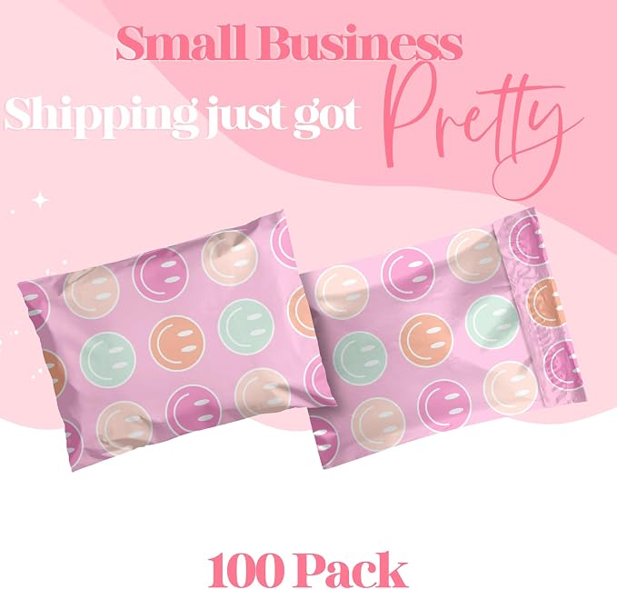 Pretty Package Store 6x9 Designer Poly Mailer 100 Pack Heavy Duty Waterproof - Image 2