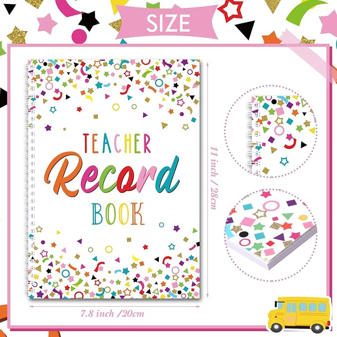 Fuyoooo Teacher Record Book Teacher Grade Books 2026-2027 Spiral Bound Record - Image 2