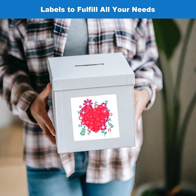 BESTEASY Sticker Labels Compatible Laser/Ink Jet Shipping Labels (8000 sheets, 6 up-3-1/3" x 4")