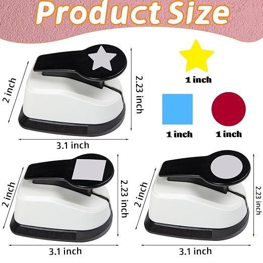 Square Hole Punch, Circle Punch, Star Hole Punches, 1 inch Square Puncher - Image 7