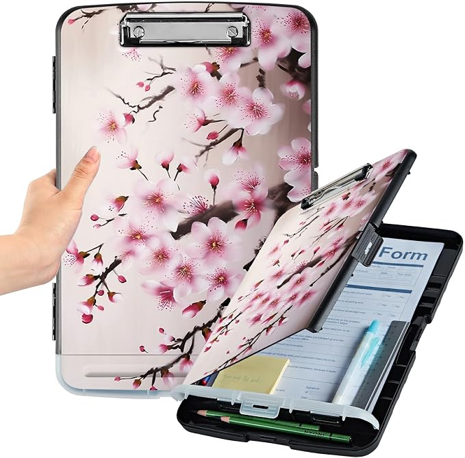 File Clipboard Storage with Pen Holder High Capacity Plastic Nursing Clipboards by DIGTIALL