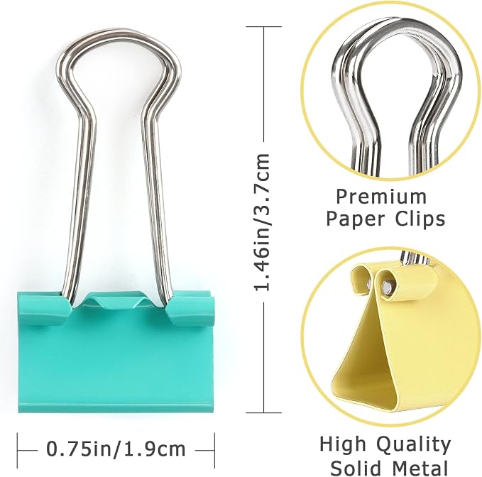 ZZTX Binder Clips Paper Clamps Clips - Image 2