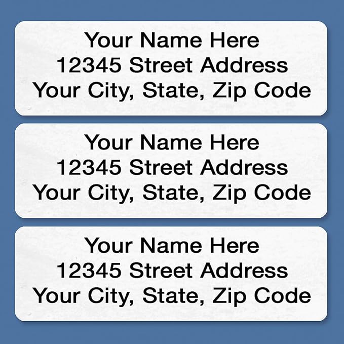 Personalized Return Address Labels, Roll of 500 Transparent Clear Self-Adhesive - Image 3