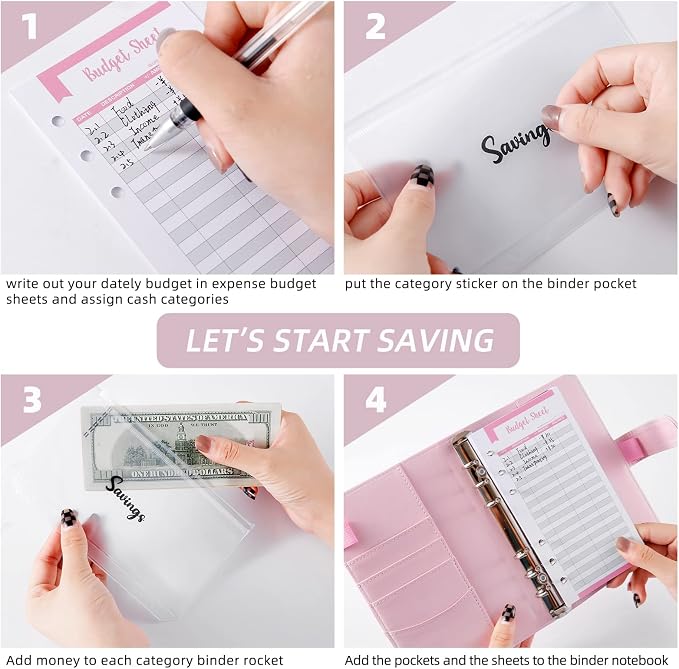 NICOOTH Budget Binder A6 Money Saving Binder - Image 6