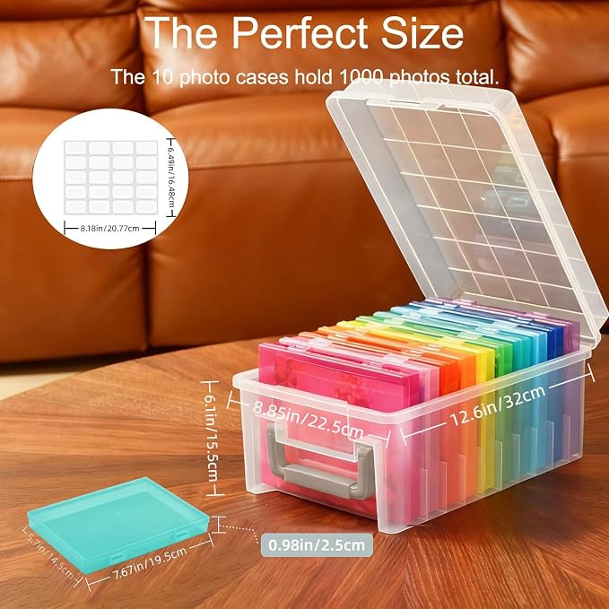 Photo Storage Box 5 x 7 Inches, 10 Inner Extra Large Photo Boxes - Image 2