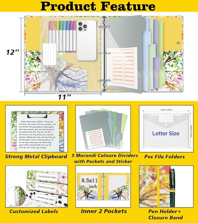 2 Inch 3 Ring Binder Organizer, Three Ring Binder - Image 2