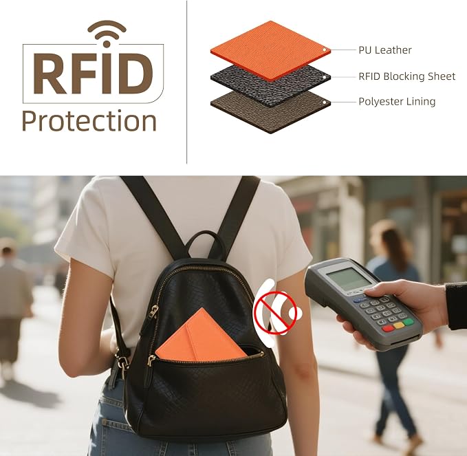 ZOPPEN Mulit-purpose Rfid Blocking Passport Holder Travel Wallet Passport and - Image 5