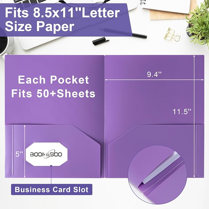 BOOMIBOO Colored Plastic Folders - Image 2