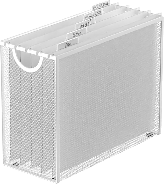 Sinboun Hanging File Organizer Letter-Size File Holder Filing Box Includes 5 by Sinboun
