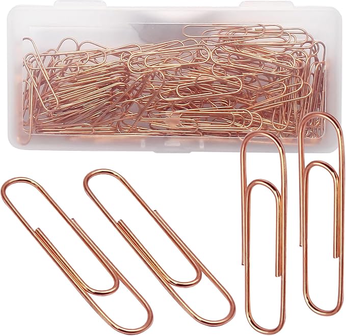 Luomorgo 120 Pcs Rose Gold Paper Clips - Image 5