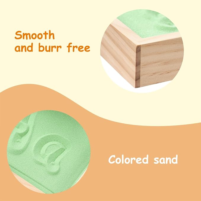 Montessori Sand Tray for Kids, Writing Play Sand Tray - Image 5