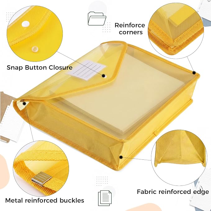 Epakh 10 Pieces Plastic File Folders Envelope Expanding File Wallet Organizer - Image 3