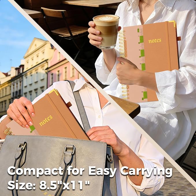 XYark A4 Hardcover Spiral Notebook, 8.5"x11" College Ruled Notebooks - Image 8