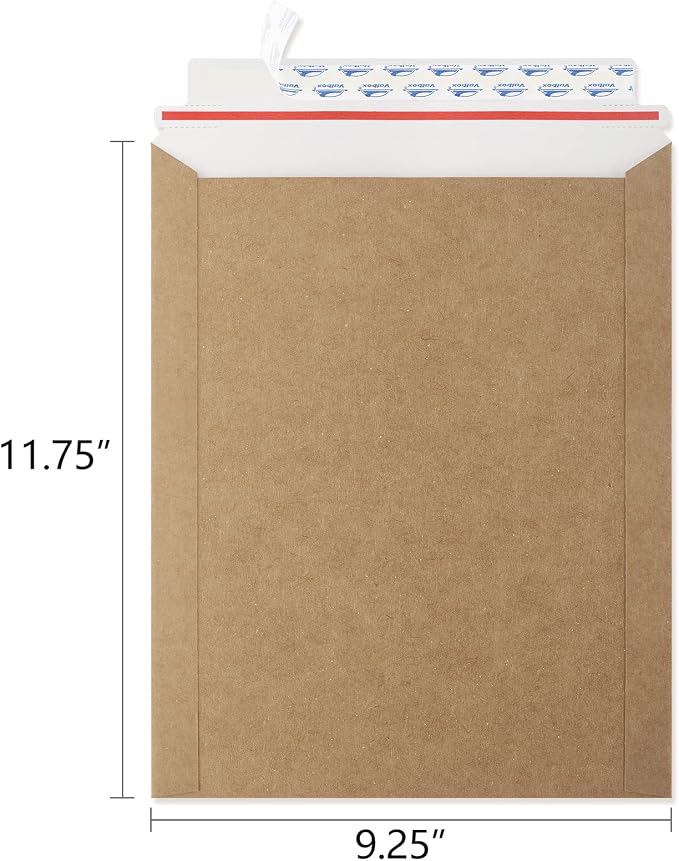 ValBox 9x11.5 Self Seal Photo Document Mailers 25 Pack Stay Flat Brown - Image 2