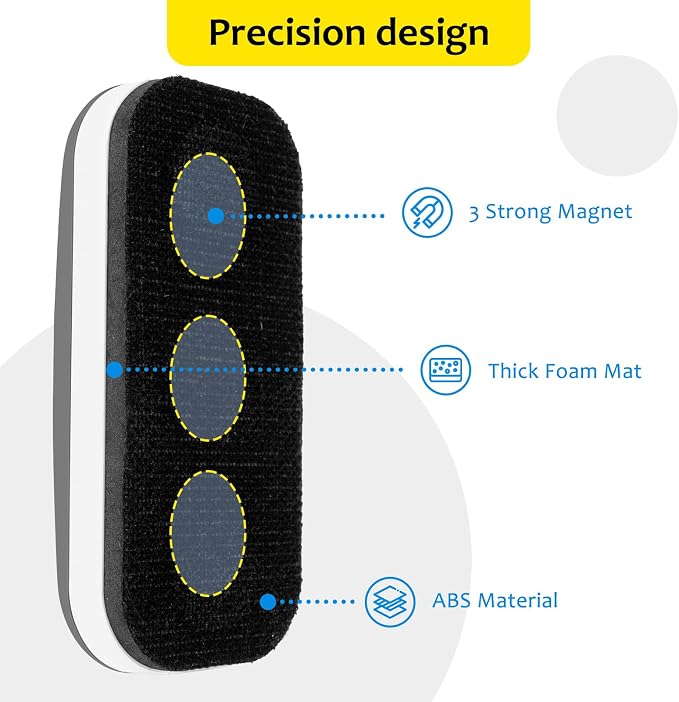maxtek Magnetic Dry Erase Eraser, Glass Board Erasers - Image 2